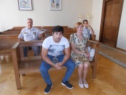 Maikol Santo je na sodišče prišel iz pripora. Ker ne razume slovensko, je bila ob njem tolmačka. (Foto: J. A., arhiv DL)