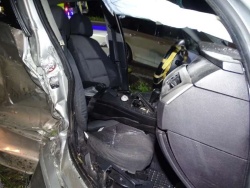FOTO: Huda nesreča voznika začetnika - to je ostalo od avta