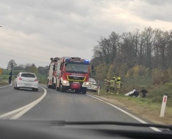 28-letnik je pri Lešnici s ceste zletel zaradi prevelike hitrosti, danes pojasnjujejo na PU Novo mesto (Foto: FB PKD)