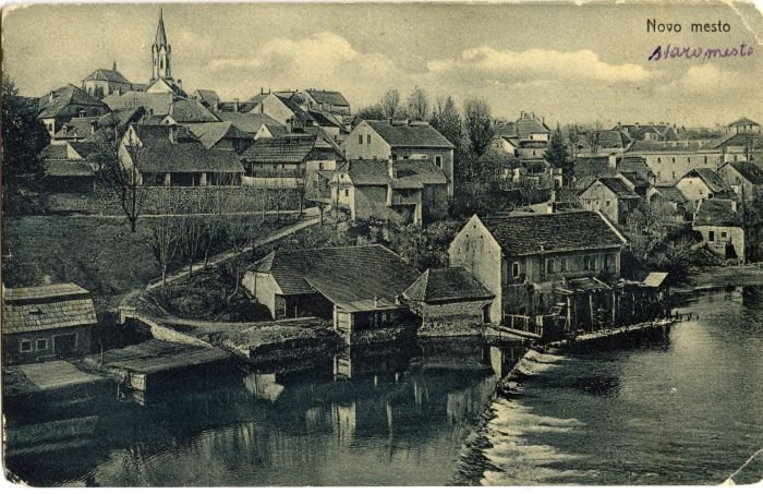 Seidlov mlin v Novem mestu. Fotografijo hrani Dolenjski muzej Novo mesto. 