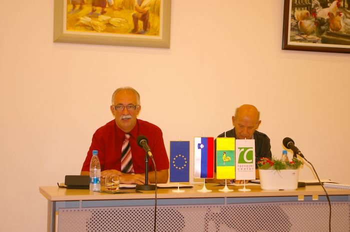 Župan Franc Hudoklin in Pavle Turk, predsednik TD Šentjernej.