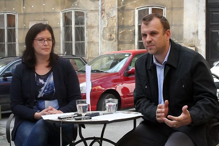 Nina Jakovljević in Uroš Lubej, bodoča svetnika Solidarnosti. (Foto: B. B., arhiv DL)