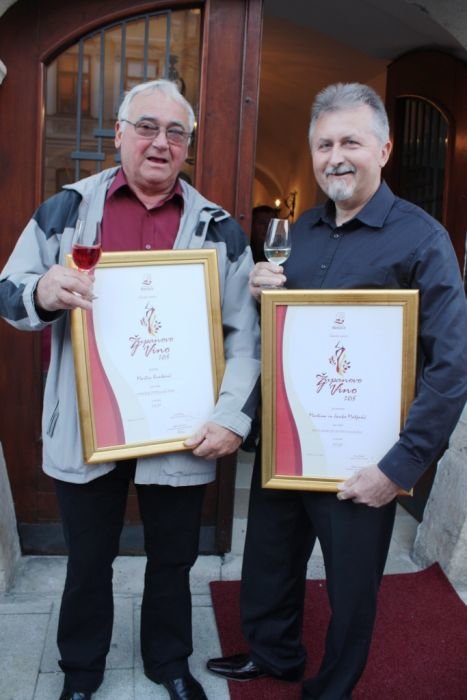 Martin Kuntarič in Janko Matjašič - zmagovalca izbora Županovega vina.
