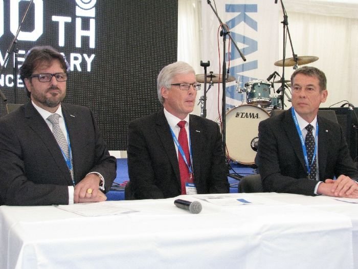 S tiskovne konference , na kateri so predstavili Jaskawo (od leve): Hubert Kosler, Manfred Stern in Bruno Schnekenburger. (Foto: M. L.-S.)