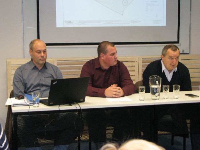 Projekt so predstavili (od desne): Roman Hrovat, Tadej Pečkaj in Miran Eržen.
