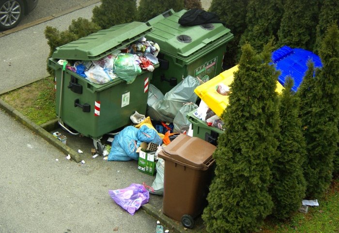 Žal prepogosta podoba naših smetnjakov (Foto: L. M.)