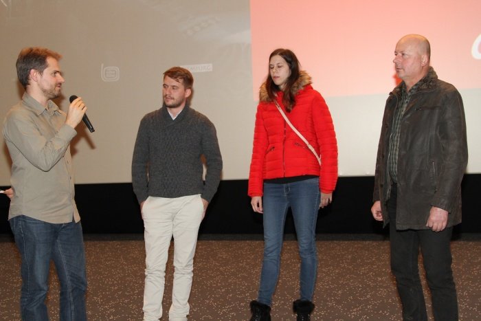 Pogovor z Rokom Bičkom, režiserjem filma Družina, v Cineplexxu Novo mesto (Foto: I.V.)
