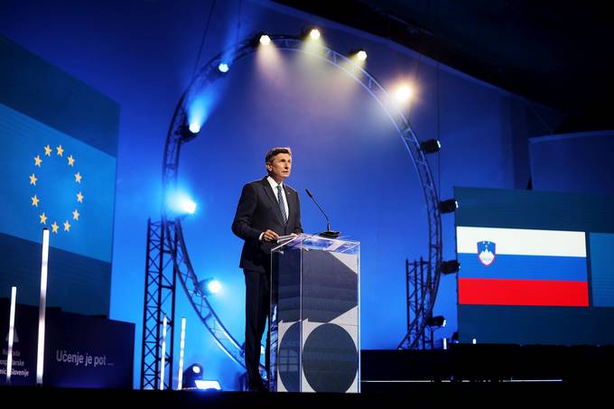 Predsednik Borut Pahor na podelitvi (foto: Daniel Novakovič/STA)
