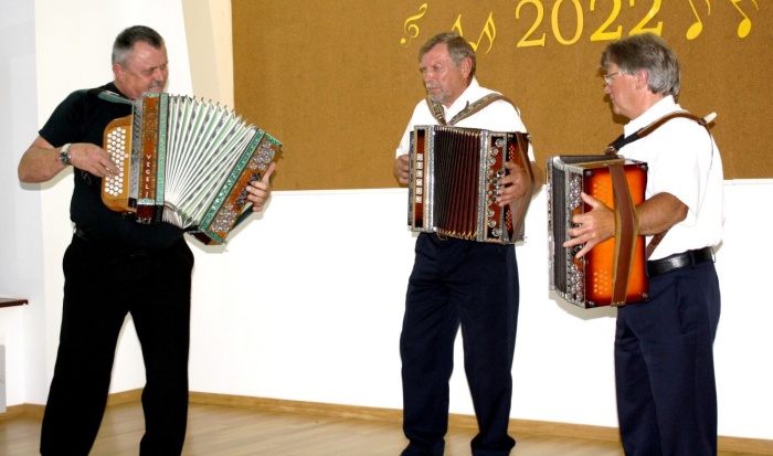 Franci Vegelj, Jože Cizelj in Rok Toplišek so nastopili kot trio. (Vse foto: M. L.)