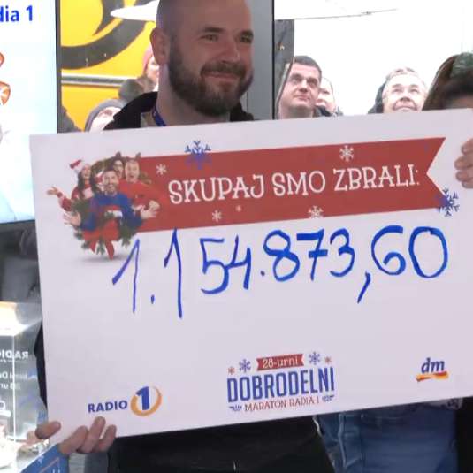 VIDEO: Rekordni dobrodelni maraton: Radio 1 zbral 1.154.873,60 €