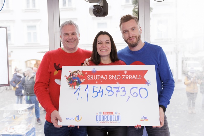VIDEO: Rekordni dobrodelni maraton: Radio 1 zbral 1.154.873,60 €