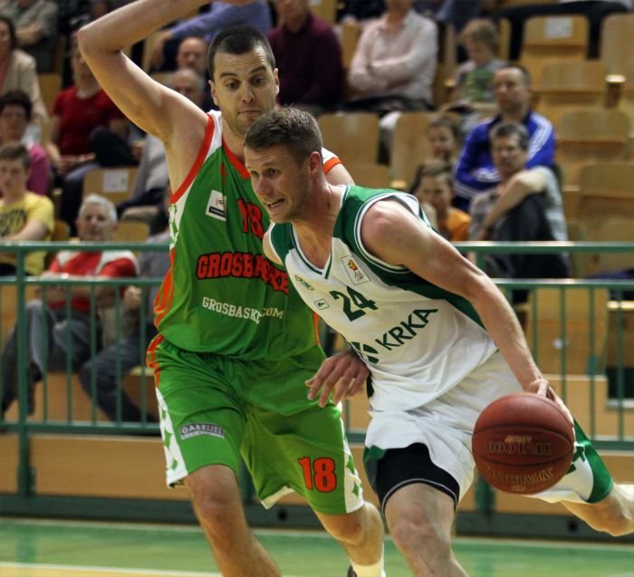 Nocoj je bil od Krkinih košarkarjev najbolj razpoložen Luka Lapornik. (Foto: I. Vidmar)