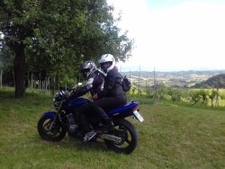 S partnerjem Brankom se rada vozita tudi z motorjem. (Foto: osebni arhiv)