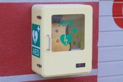 Gre za reševanje življenj z izvajanjem temeljnih postopkov oživljanja in uporabo avtomatskega zunanjega defibrilatorja (AED). (Foto: R. Nose)