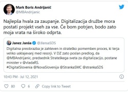 Mark Boris Andrijanič predlagan za ministra za digitalno preobrazbo