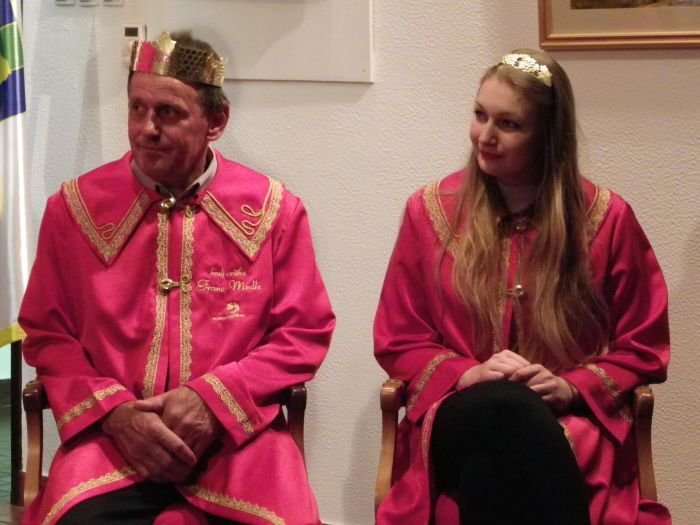 Letošnji kralj cvička Franc Medel in 18. cvičkova princesa Anja Mrhar