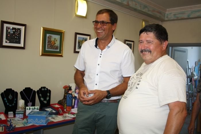 Prišel je tudi ivanški župan Dušan Strnad, na fotografiji z Jožetom Grosom.