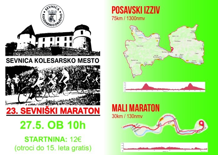 Plakat sevniškega maratona (Vir: KD Sevnica)