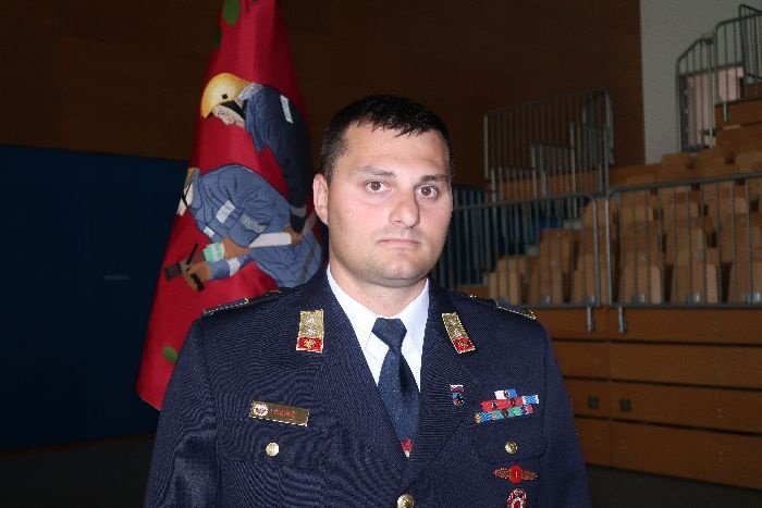 Plamenico I. stopnje GZS je prejel predsednik PGD Kočevje Igor Kalinič (Foto: M. L.-S.)