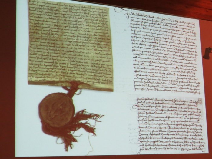 Listina, izdana pred 790 leti.