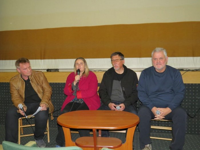 Matjaž Rus se je pogovarjal z Majo Weiss, Janezom Vraničarjem Luigijem in dr. Božom Flajšmanom (z leve).