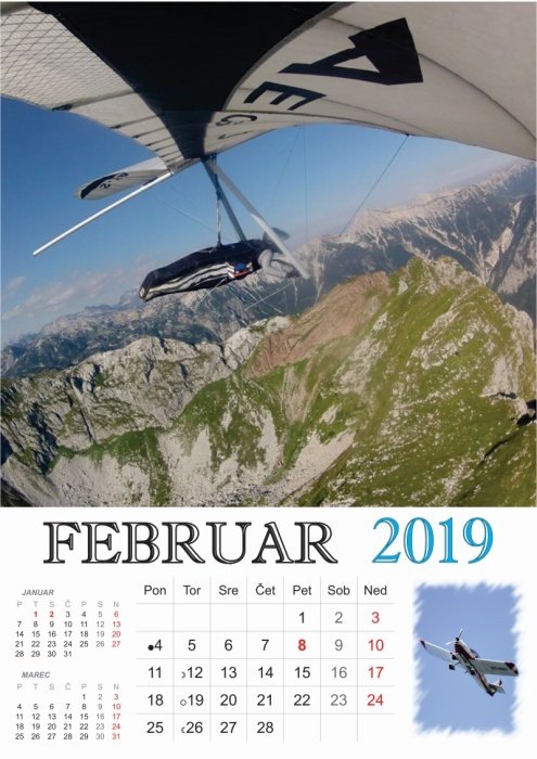 Takole je videti februarski list koledarja, ki ga je oblikovala. (Foto: osebni arhiv)