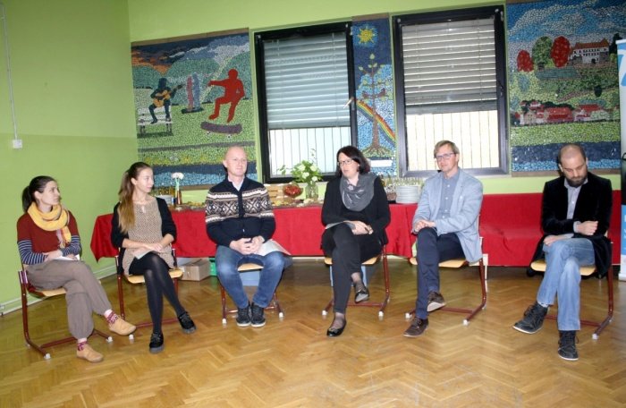 Adriana Čede, Nina Krohne, Damijan Ganc, Duška Kalin, Mitja Valentinc in Andrej Černelć. (Foto: M. L.)