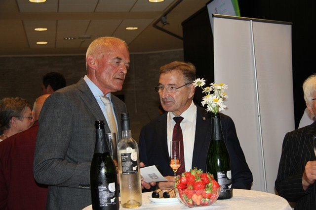 Predsednik krške območne zbornice Dušan Arh (levo) in predsednik Obrtno-podjetniške zbornice Slovenije Branko Meh