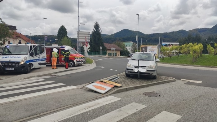 Današnja nezgoda v Sevnici (foto: PGD Sevnica)