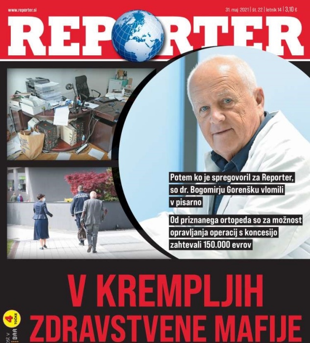 V krempljih zdravstvene mafije: ko je spregovoril za Reporter, so mu vlomili v pisarno