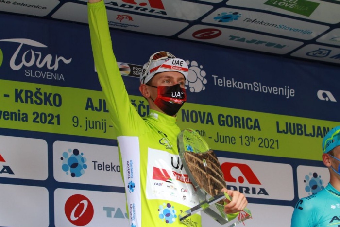 Tadej Pogačar je v zbirko trofej dodal še zmag na dirki Po Sloveniji. (Foto: R. N.)