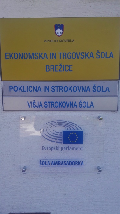 Ekonomska in trgovska šola Brežice - prva posavska šola ambasadorka Evropskega parlamenta